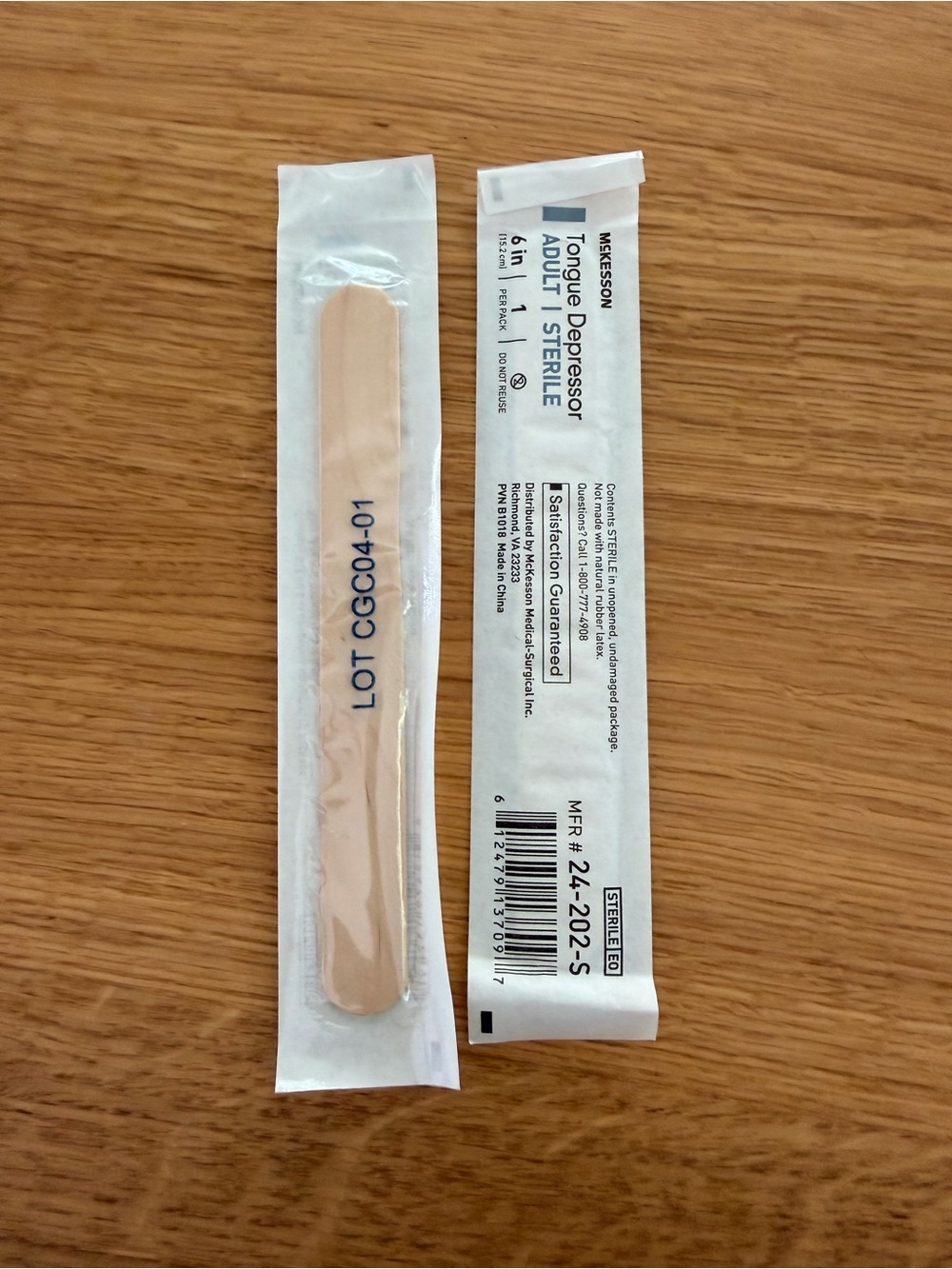 Sterile Tongue Depressor - Beige - mckesson 20 count